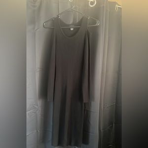 Cold shoulder sweater dress